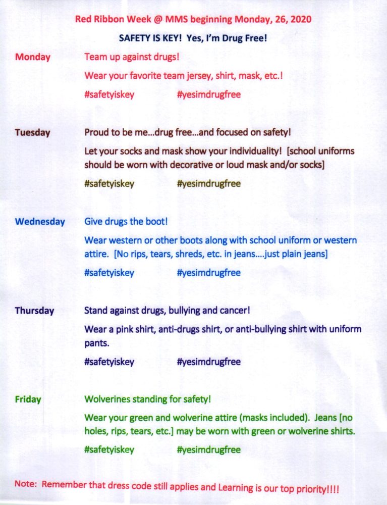 Red Ribbon Week!