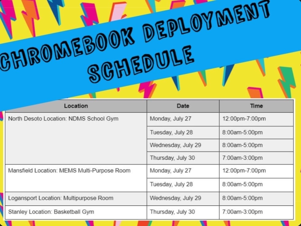 Chromebook Deployment Schedule