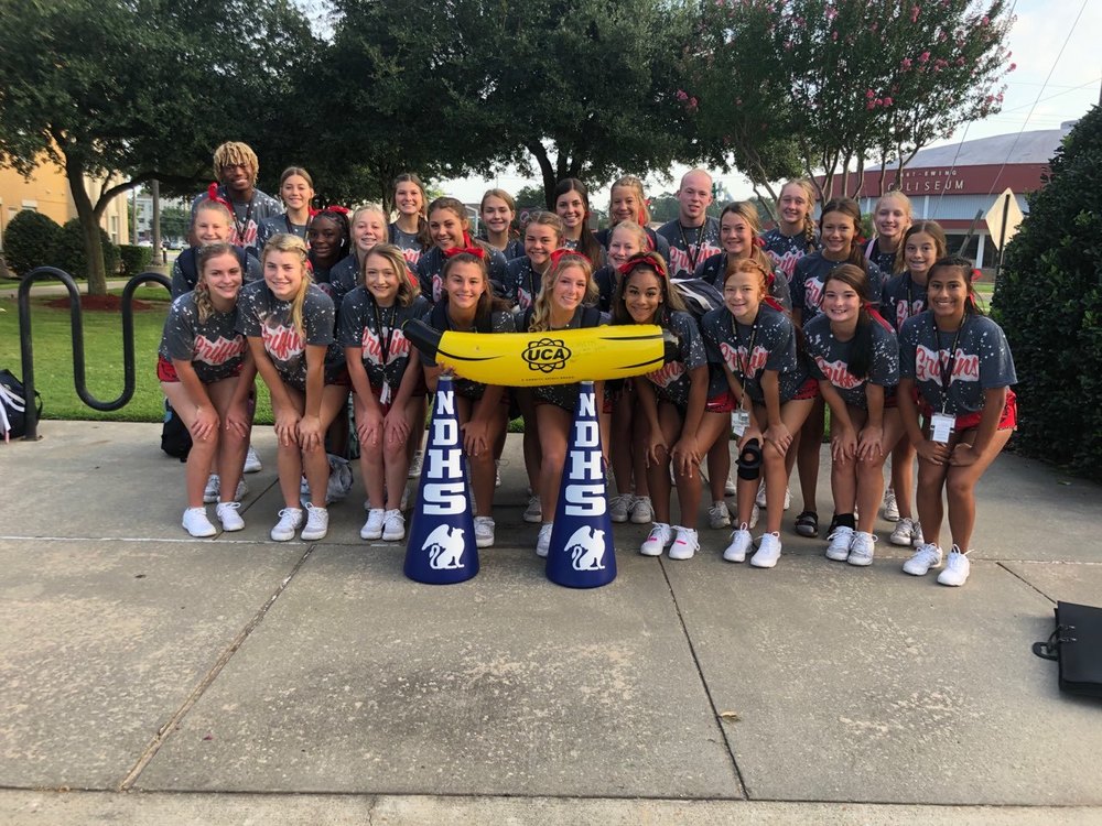 ​The NDHS Griffin Cheerleaders return from camp with many awards