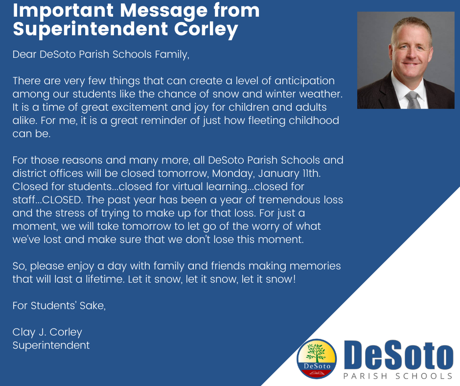 Snow day message