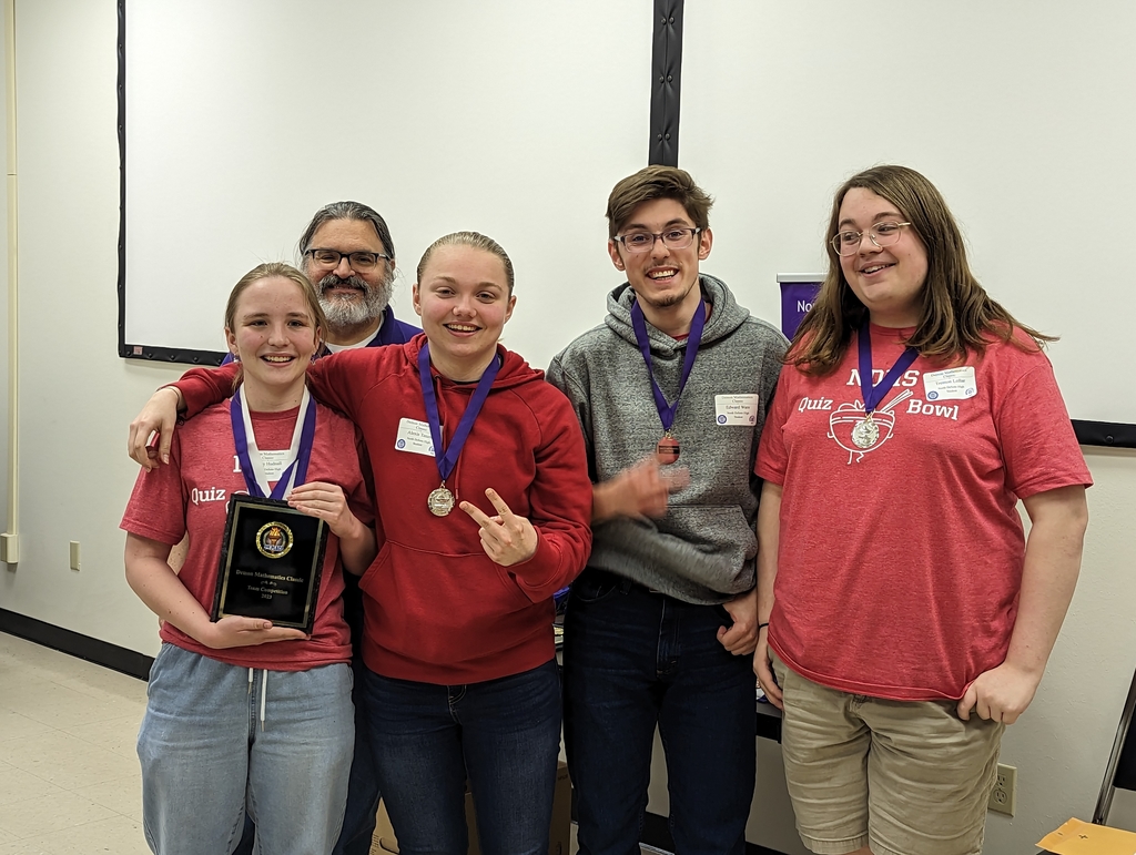 NDHS students competed in the NSU Demon Math Classic today. They placed in 2nd!